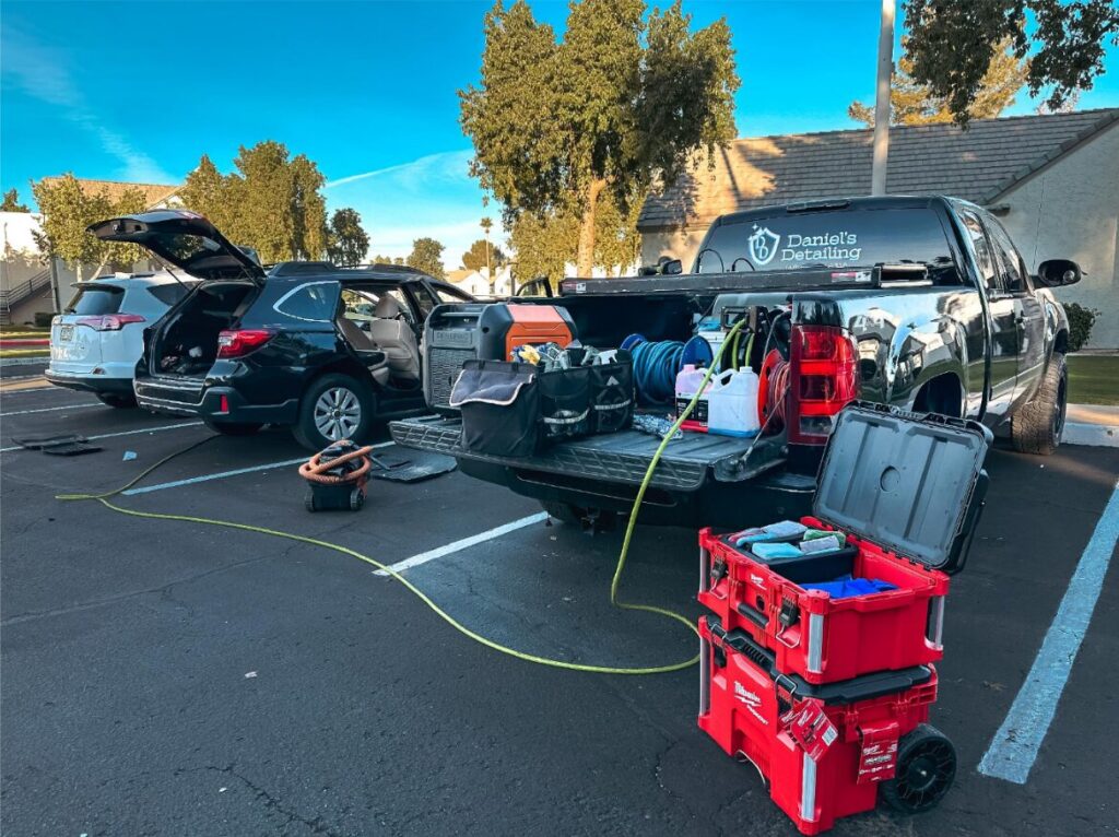 Mobile detailing truck setup with professional gear | Daniel’s Detailing
